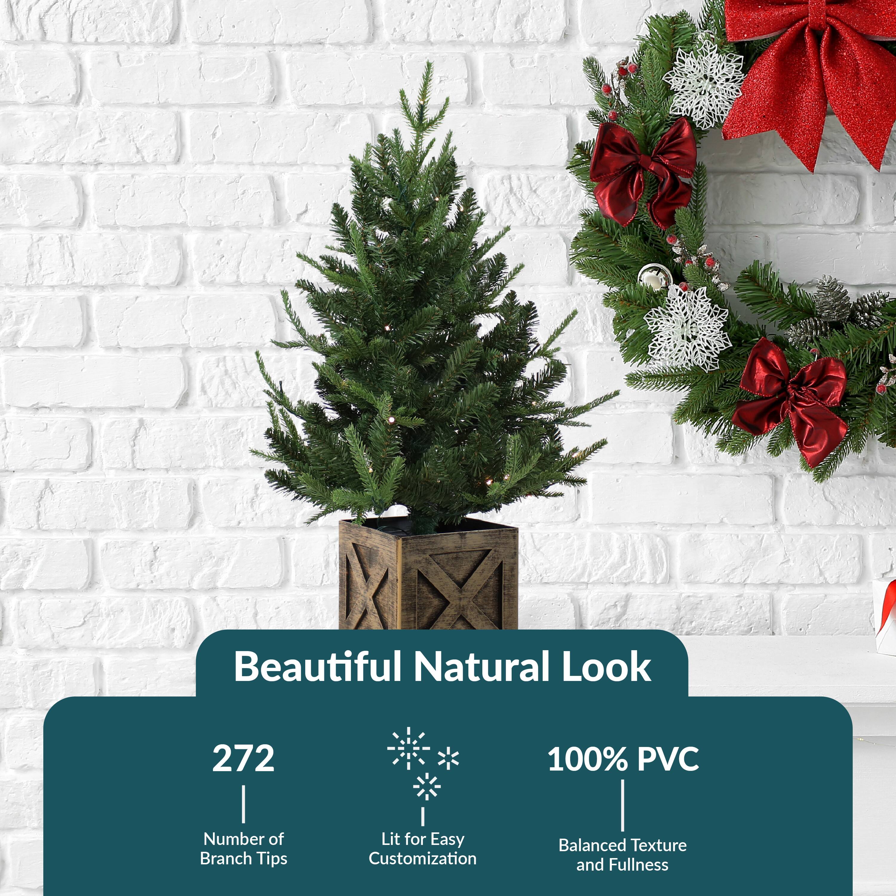 Beautiful Natural Look

272  
Number of Branch Tips

Lit for Easy Customization

100% PVC  
Balanced Texture and Fullness