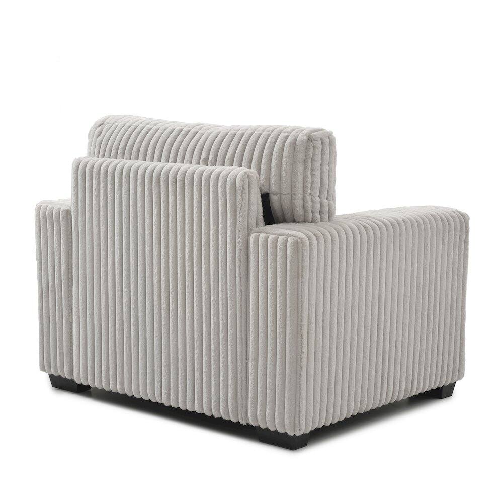Back. Glory Furniture - Teddy Chair - Ivory.