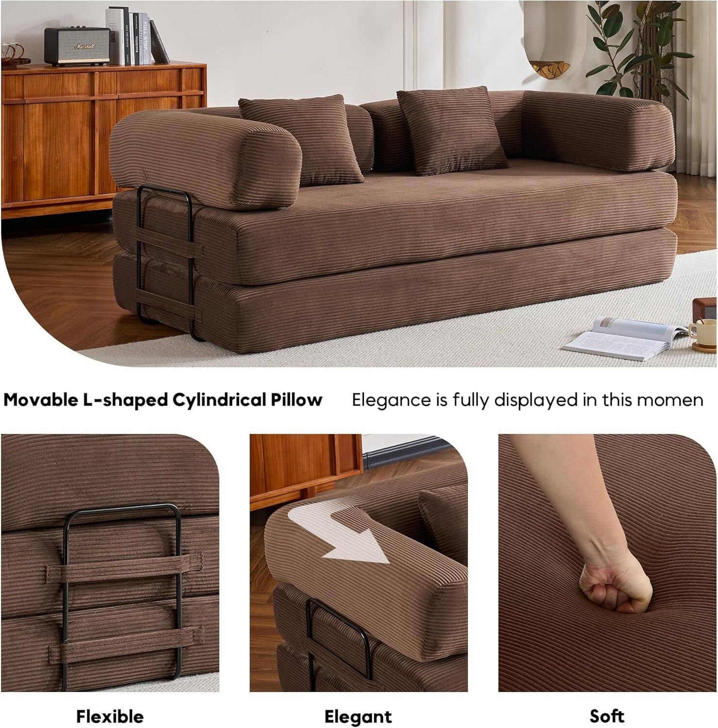 Movable L-shaped Cylindrical Pillow  
Elegance is fully displayed in this moment  

Flexible  
Elegant  
Soft