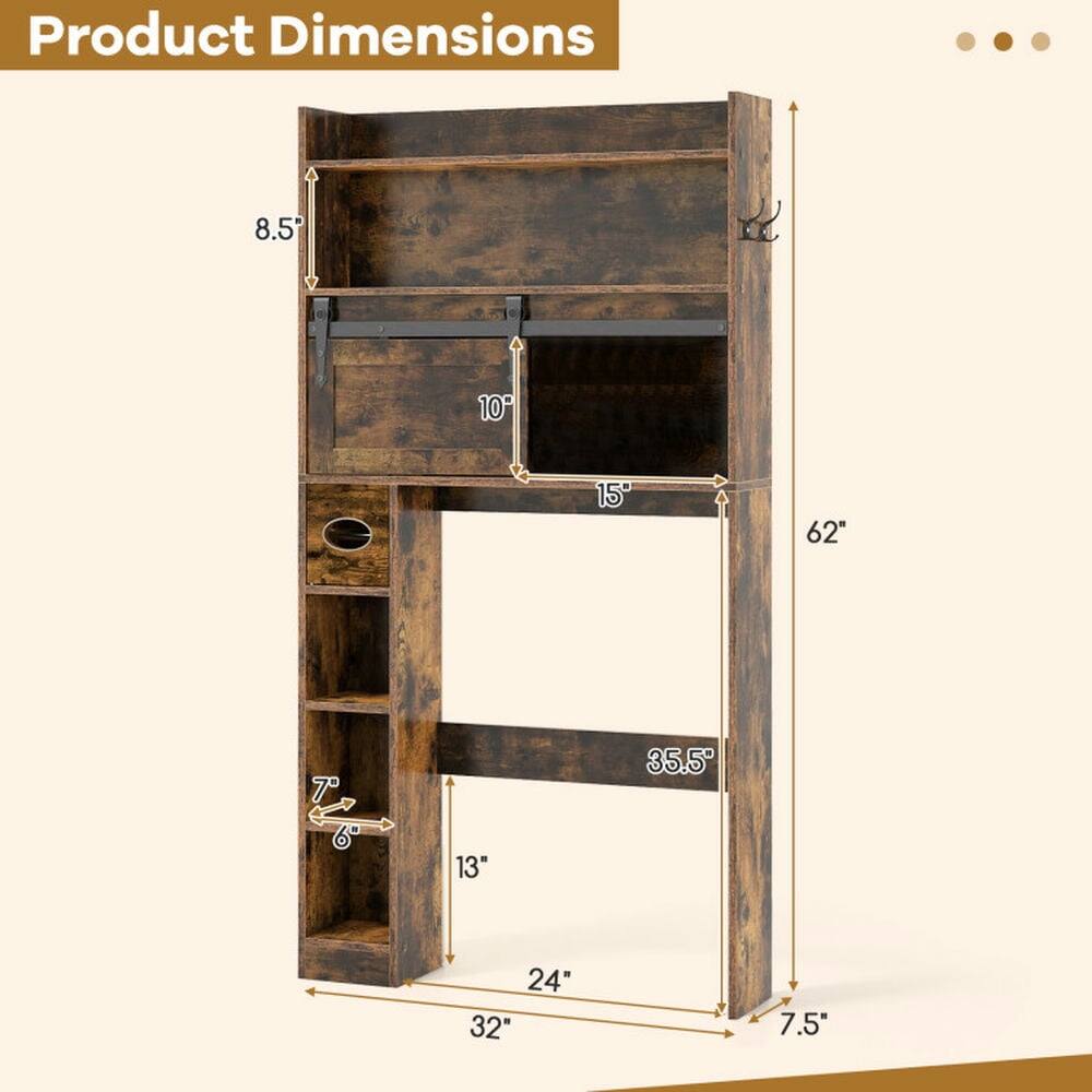 Product Dimensions:  
8.5" x 10" x 15" x 62" x 7" x 6" x 13" x 35.5" x 24" x 32" x 7.5"