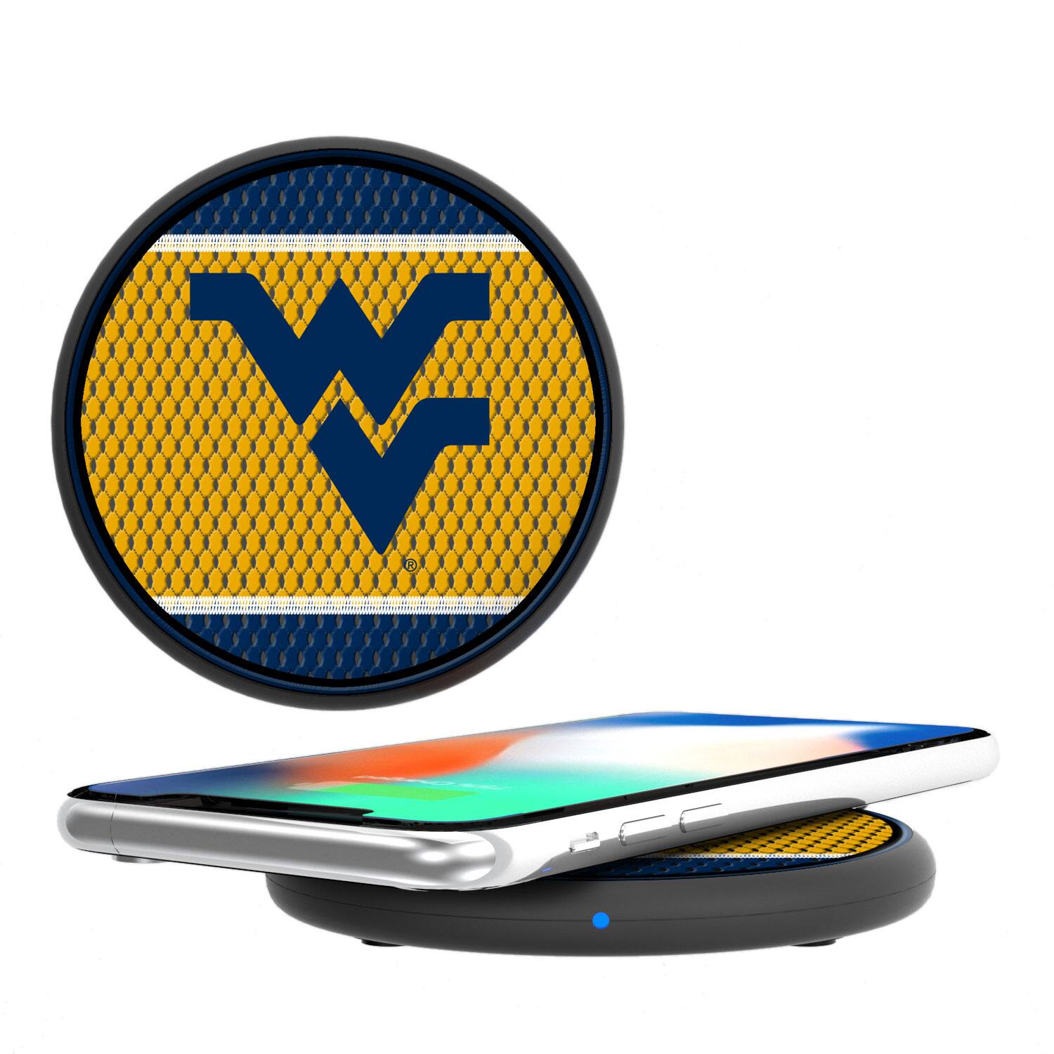 Front. Keyscaper - West Virginia Mountaineers 15 Watt Wireless Induction Charger - Multicolor.