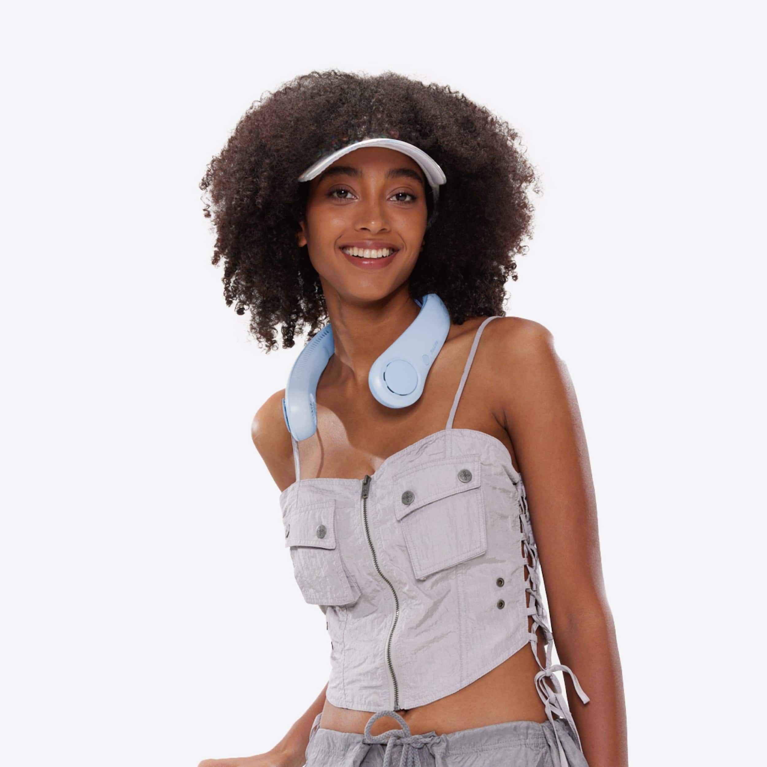 Alt View 9. Jisulife - Neck Fan Life4B - Light Blue.