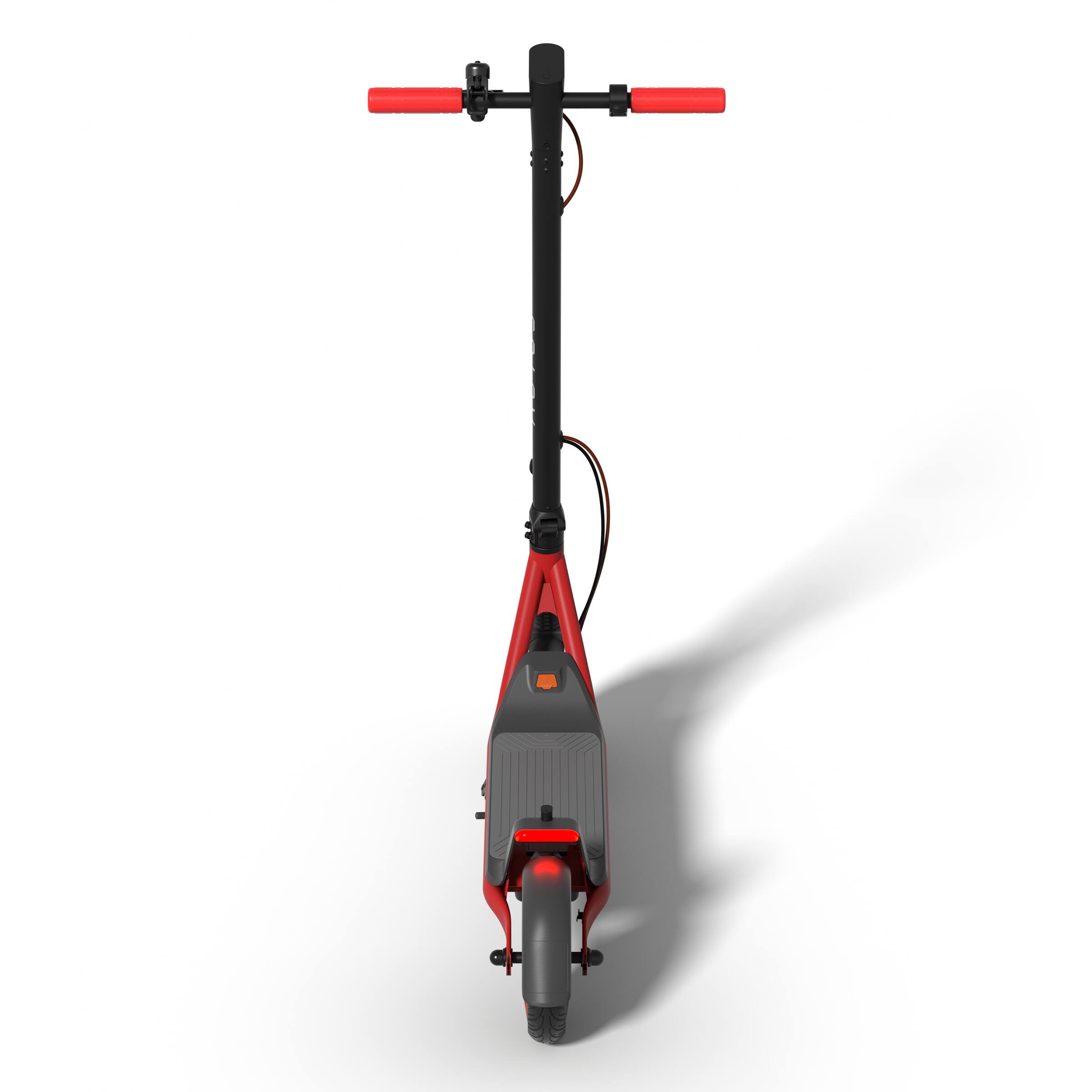 Back. Aotos - A1A Electric Scooter for Adults - 12.5 Max Miles Range - 15.5 MPH Max Speed - Smart APP Control - Red.