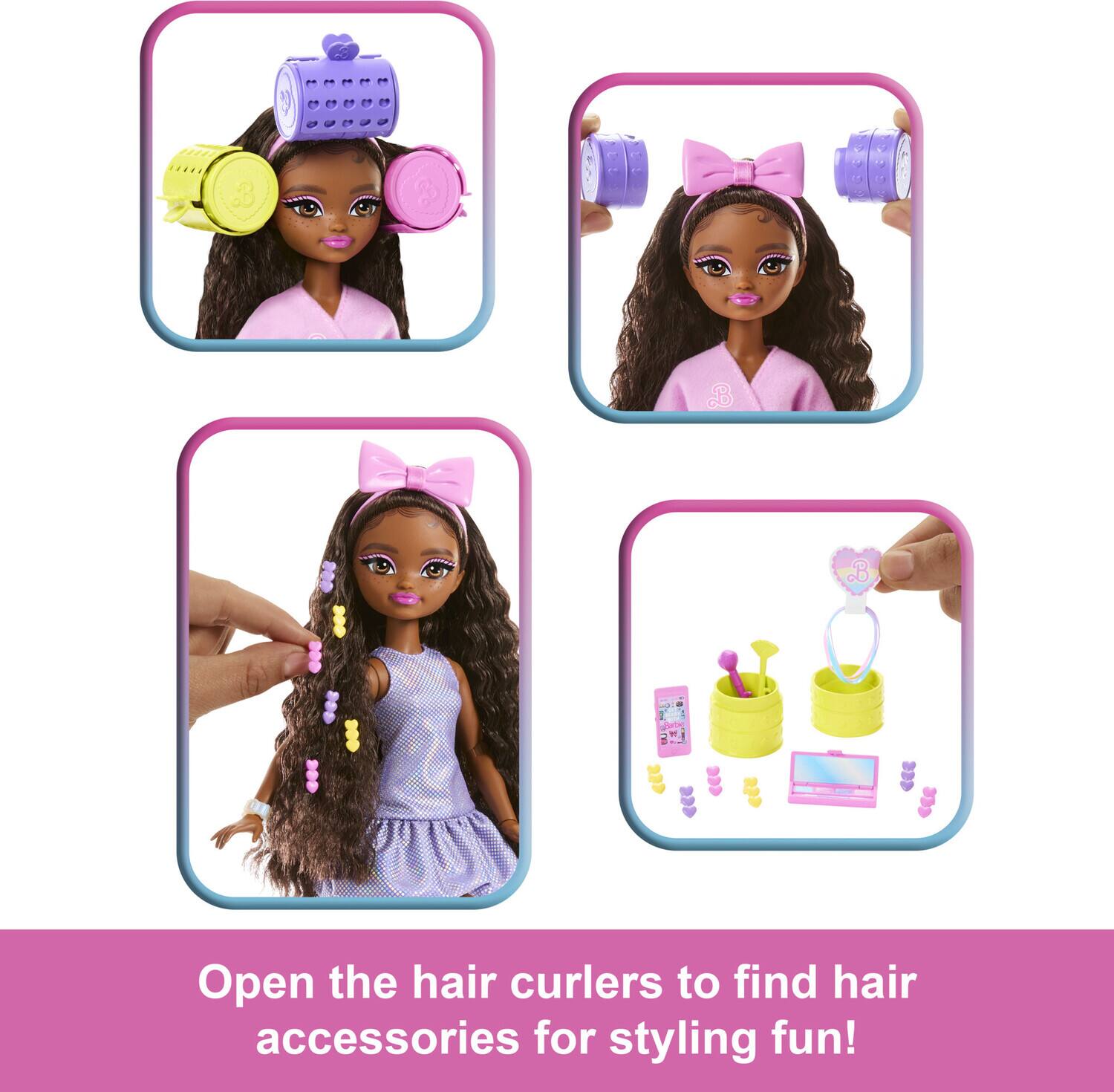 Open the hair curlers to find hair accessories for styling fun!