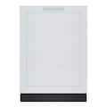 Bosch - 300 Series 24" Top Control Smart Built-In Stainless Steel Tub Dishwasher with 3rd Rack and Zone Wash, 46 dBA - Custom Panel Ready