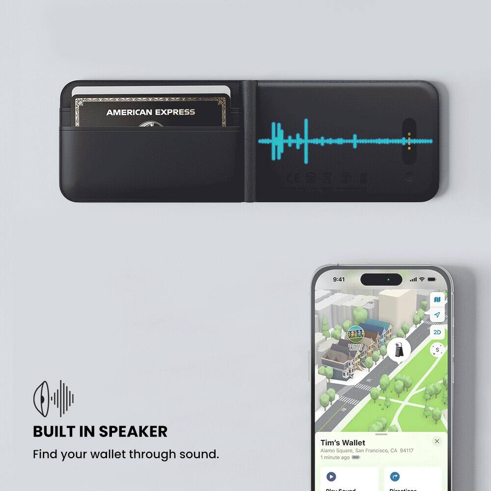 Alt View 11. JOURNEY - LOC8 MagSafe Finder Wallet and Stand - Midnight.