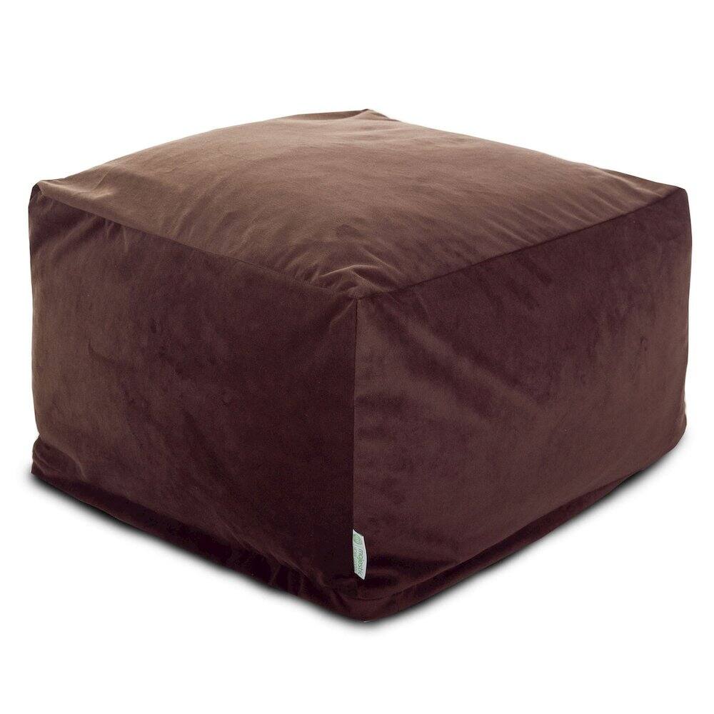 Brown Square Pouf
