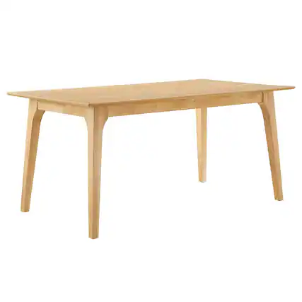 Front. Modway - Juxtapose 63” Rectangle Dining Table - Brown.