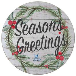 Jardine - RWU Hawks 20'' x 20'' Season's Greetings Circle - White