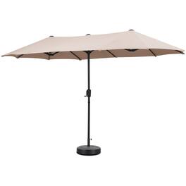 Ainfox - 13ft Large Patio Umbrella Outdoor Market Umbrella UV ProtectionSturdy Framew/Easy Crank for Yard,Poolside,Deck - Navy Blue