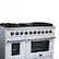 Alt View 3. Forno Appliances - Massimo 6.58 Cu. Ft. Freestanding True Convection Gas Range with Air Fryer Kit, Wok Support & Two Griddles - White.