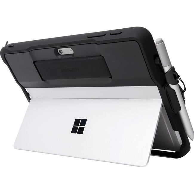 Front. Kensington - Kensington BlackBelt Rugged Carrying Case Microsoft Surface Go Tablet - Black - Drop Resistant - Silicone Body - Hand - Black.