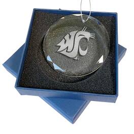 The Memory Company - Washington State Cougars 3.25'' Laser Engraved Glass Ornament - Multicolor