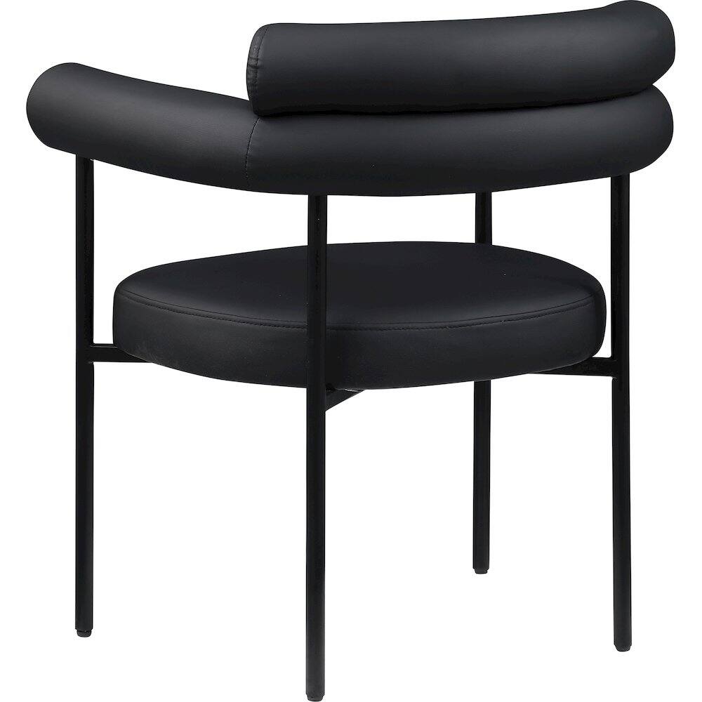 Alt View 4. Meridian Furniture - Blake Black Vegan Leather Dining Chair, Set of 2 - Black.