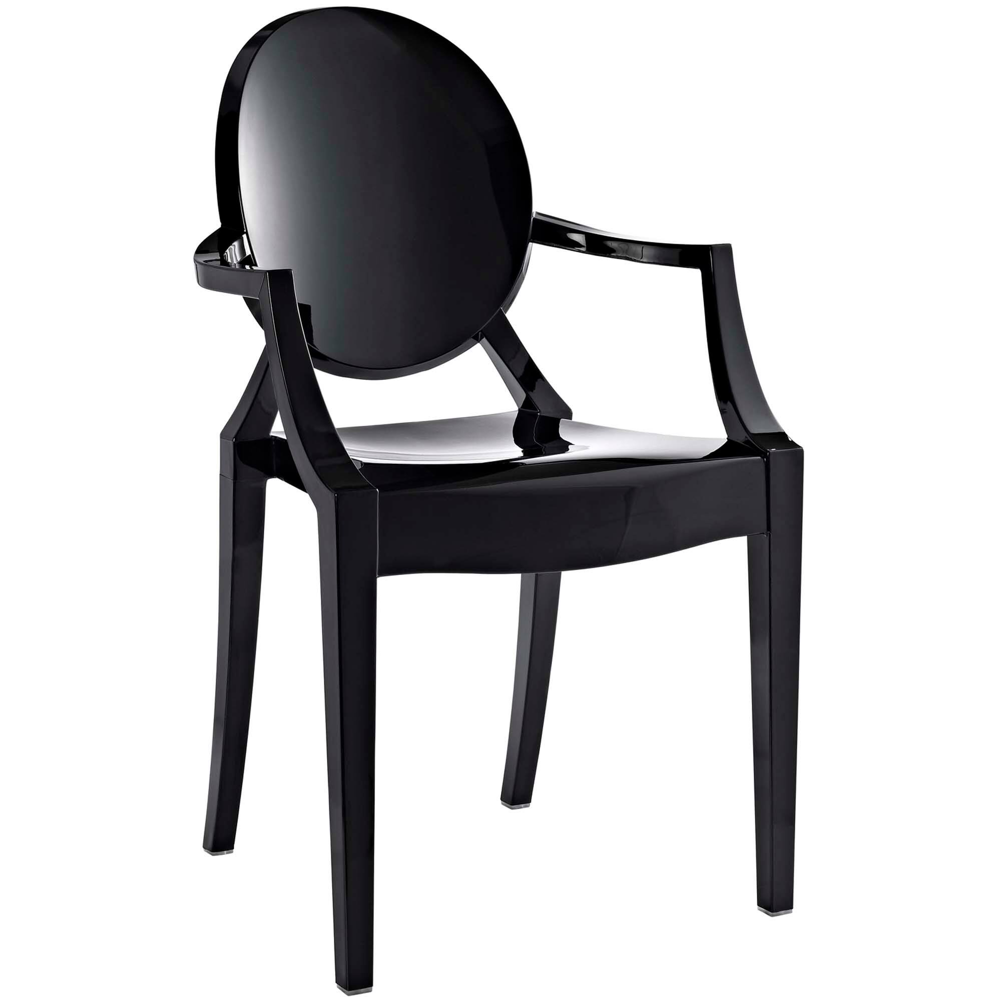 Angle. Modway - Casper Dining Armchair by Modway - Black.