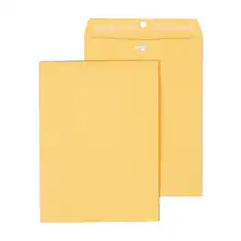 Staples - 9 x 12 Kraft Clasp Envelopes, Reinforced Metal Clasp & Gummed Seal, Heavyweight Mailers, 12/Pack - Brown