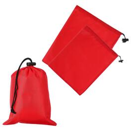 Unique Bargains - Drawstring Stuff Sack with Toggle 3 Sizes 3pcs Waterproof Travel Storage Pouch for Gym Hiking Yoga Office Shoes - Red