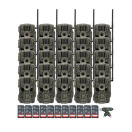 Stealth Cam - (Twenty) Fusion MAX Dual Sim 36MP Trail Camera with 32GB Memory Cards and Card Reader