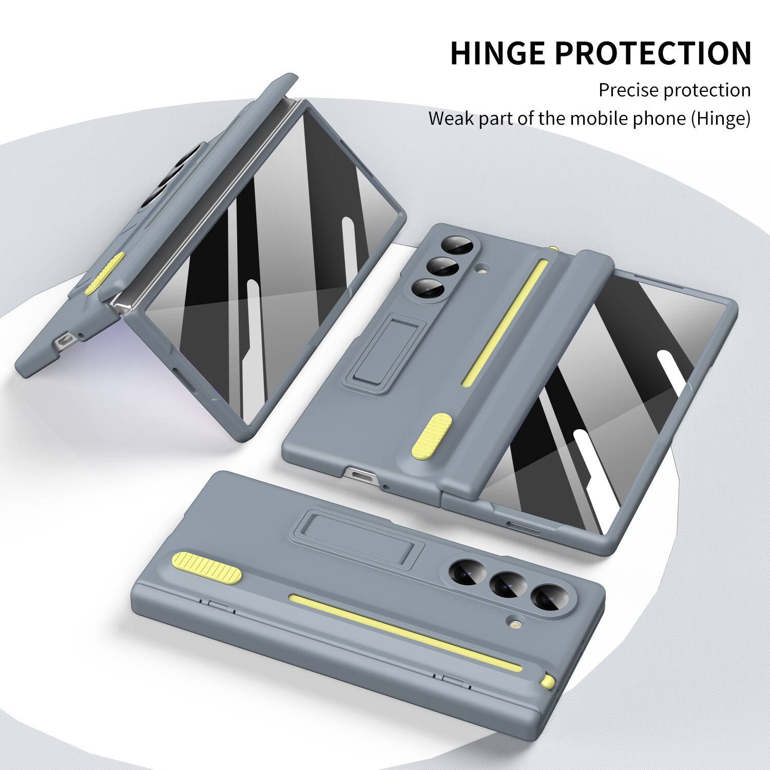 HINGE PROTECTION  
Precise protection  
Weak part of the mobile phone (Hinge)
