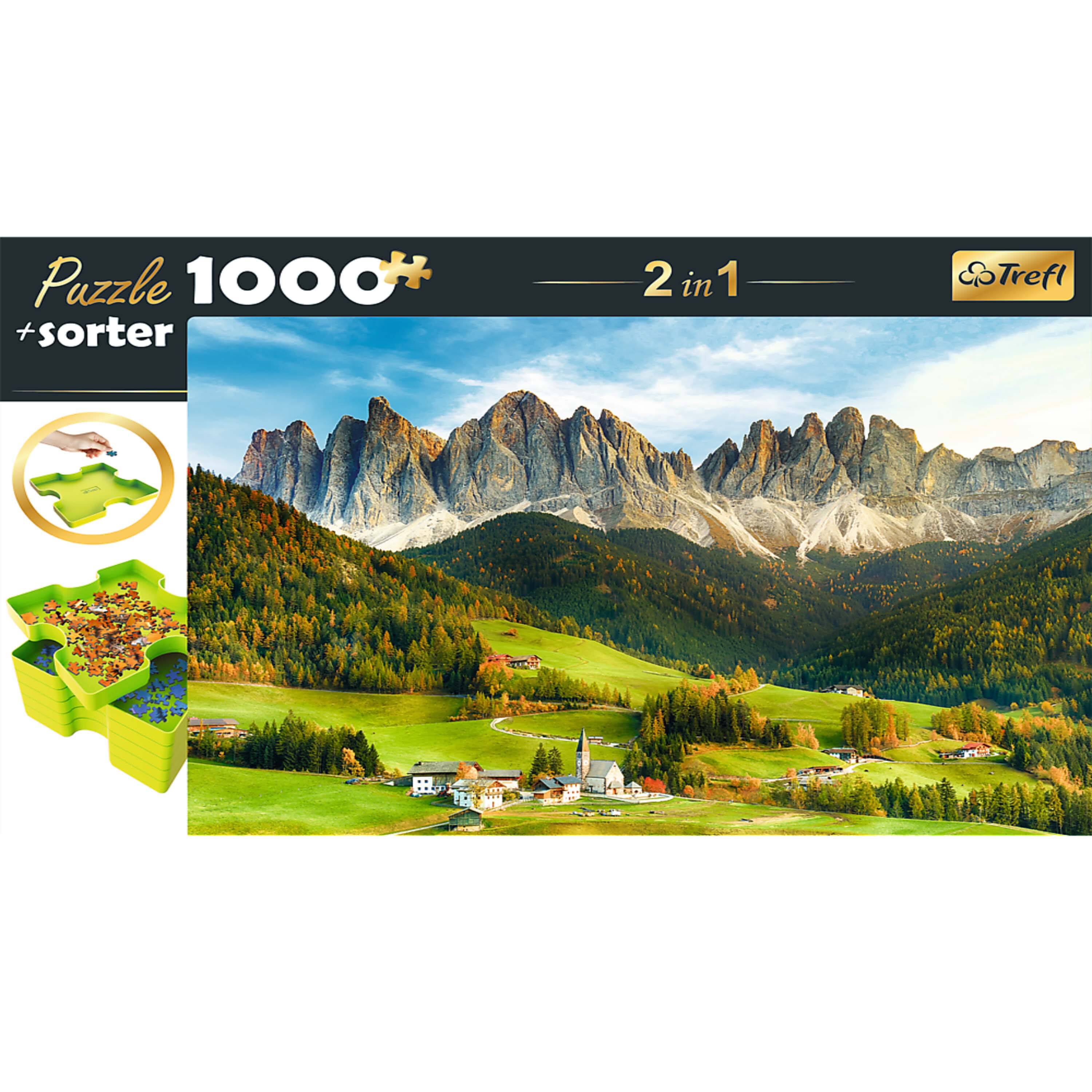 Puzzle 1000 + sorter  
2 in 1  
Trefl