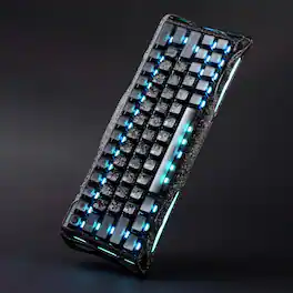 GravaStar - Mercury V60 Pro Special Edition 60% Wired Hall Effect Gaming Keyboard - Cyber Frost Black