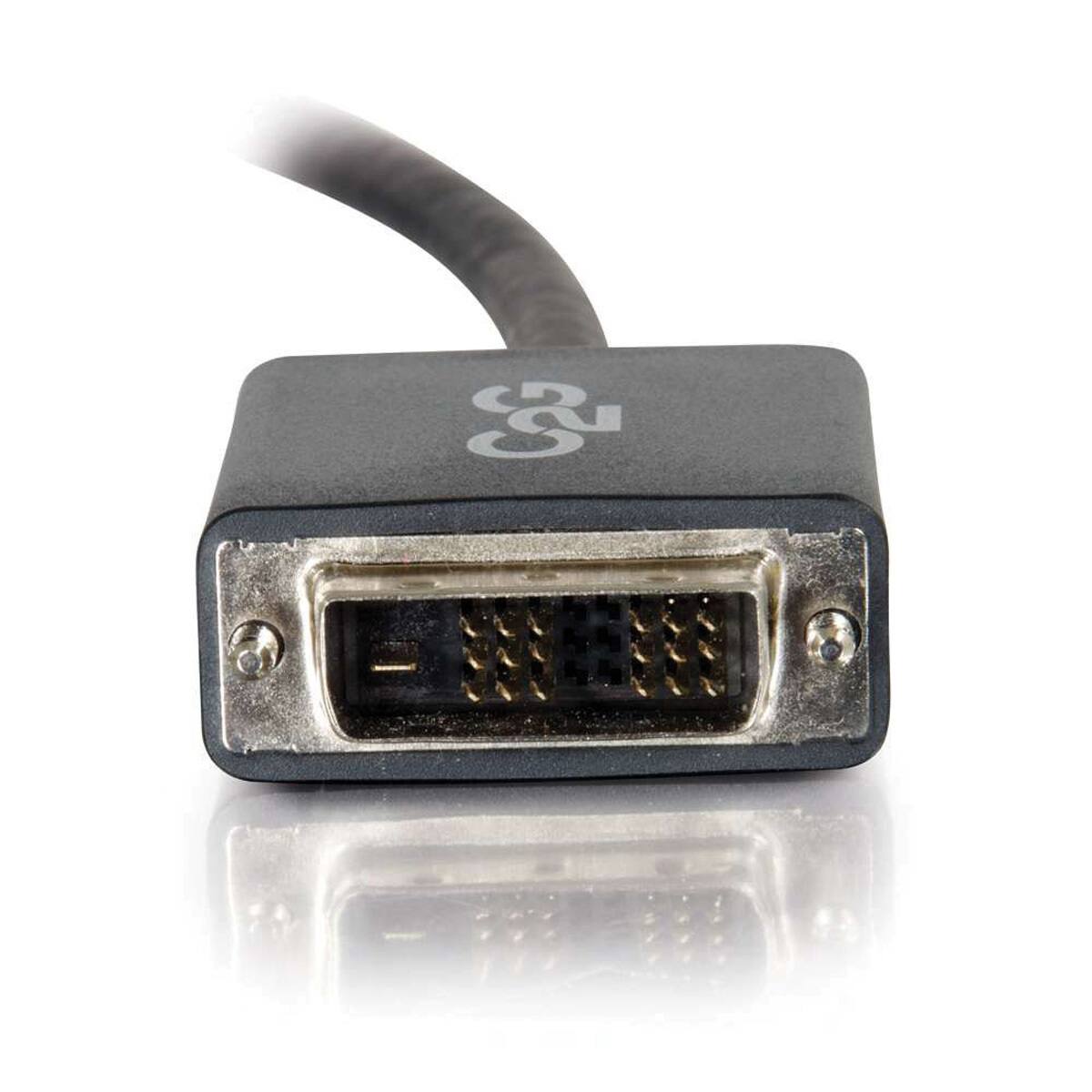 Alt View 1. C2G - C2G 6ft DisplayPort Male to Single Link DVI-D Male Adapter Cable - Black - Black.