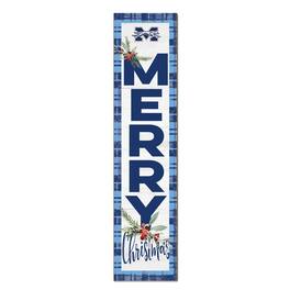 Jardine - Moravian Greyhounds 12'' x 48'' Outdoor Merry Christmas Leaner - White