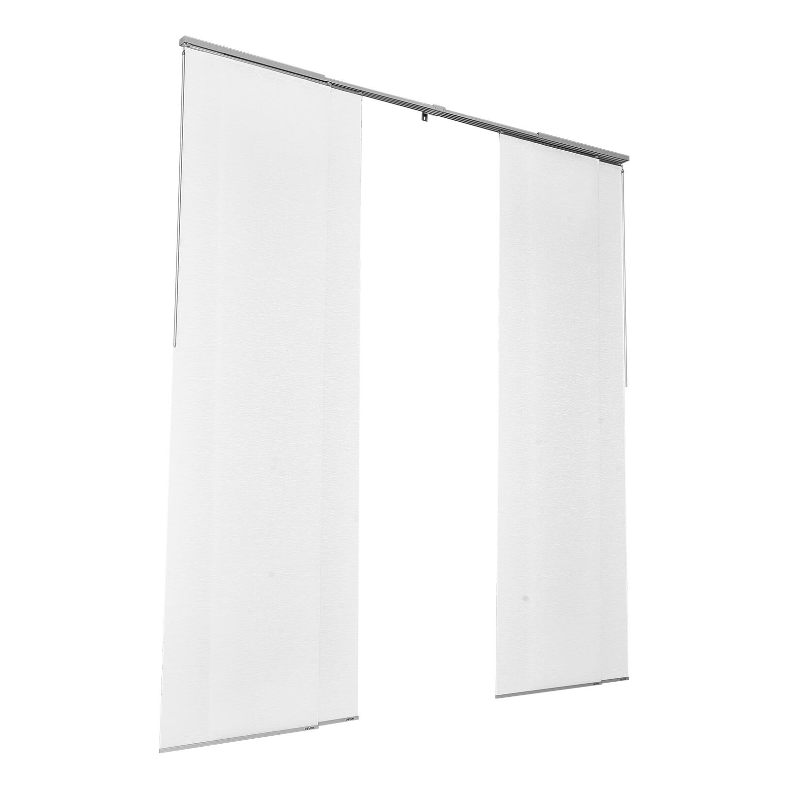 Alt View 5. VEVOR - Panel Track Blinds,Extendable Track from 45.8 in to 86 in W,Trimmable Panel Curtains Up to 96 in H,Vertical Panel Blinds - White.