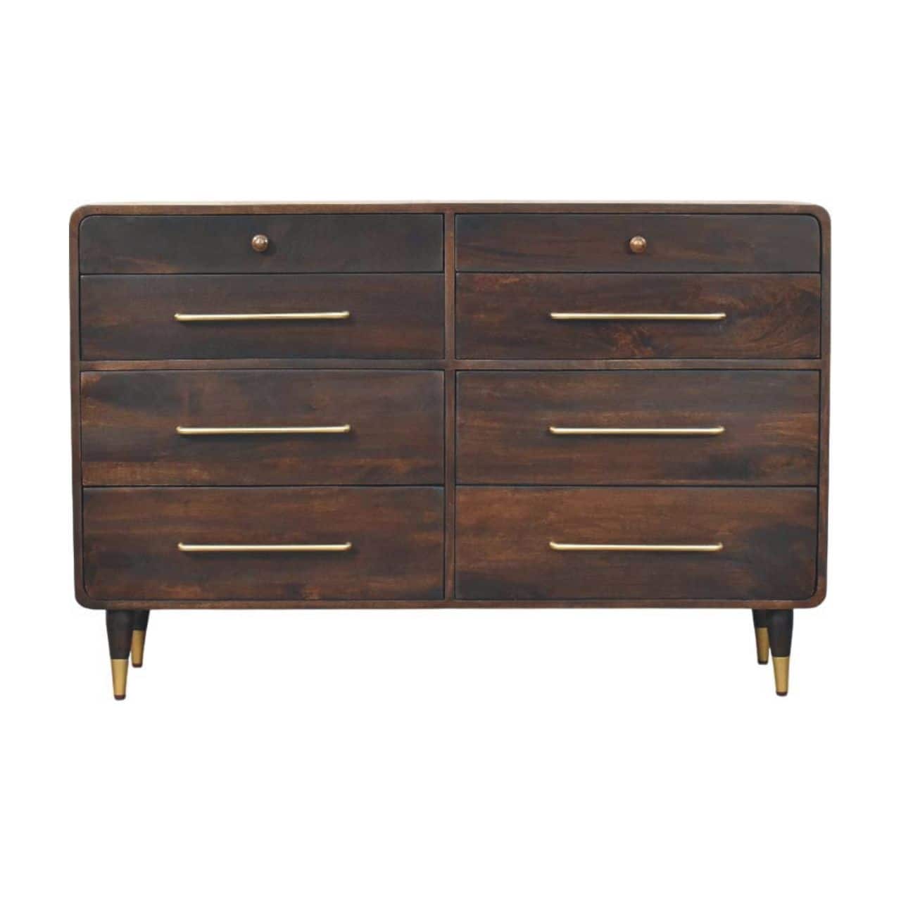Artisan Furniture - Solid Wood Hudson 8 Drawer Dresser - Brown