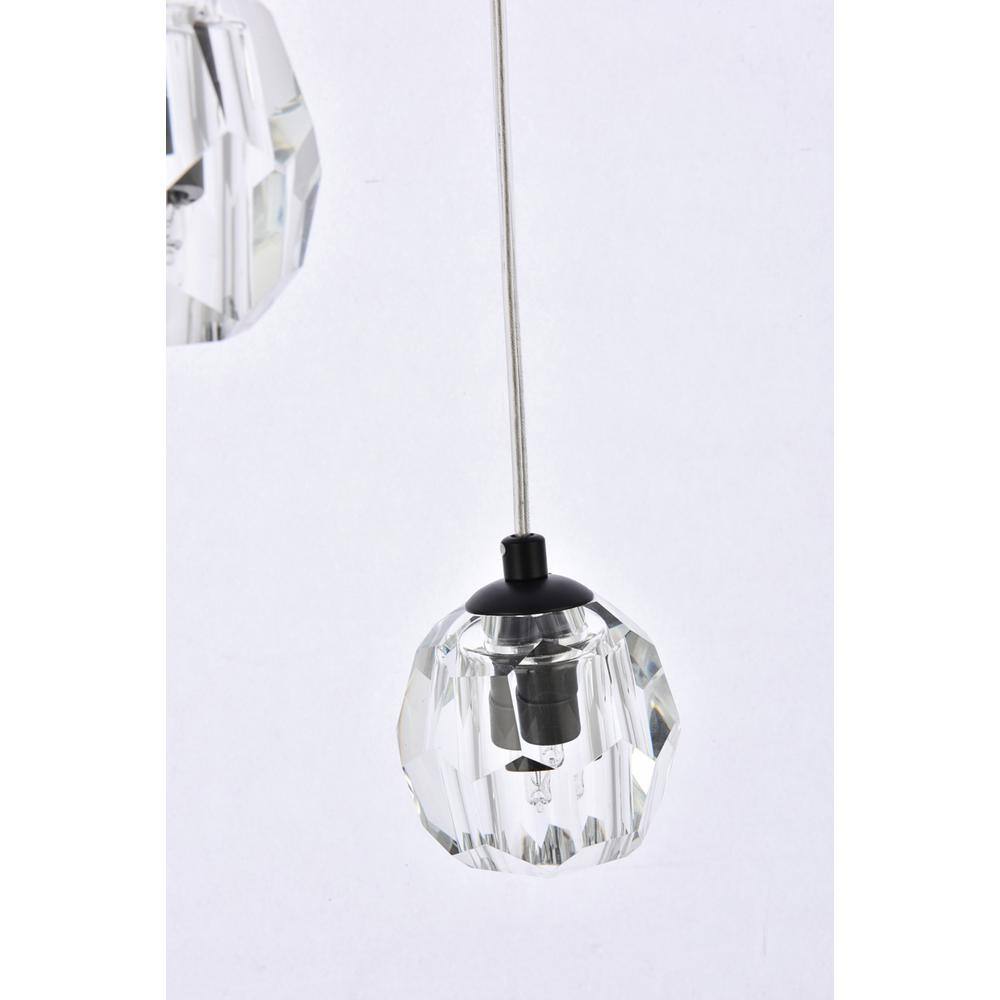 Alt View 4. Elegant Lighting - Eren 5 lights Black pendant - Black.