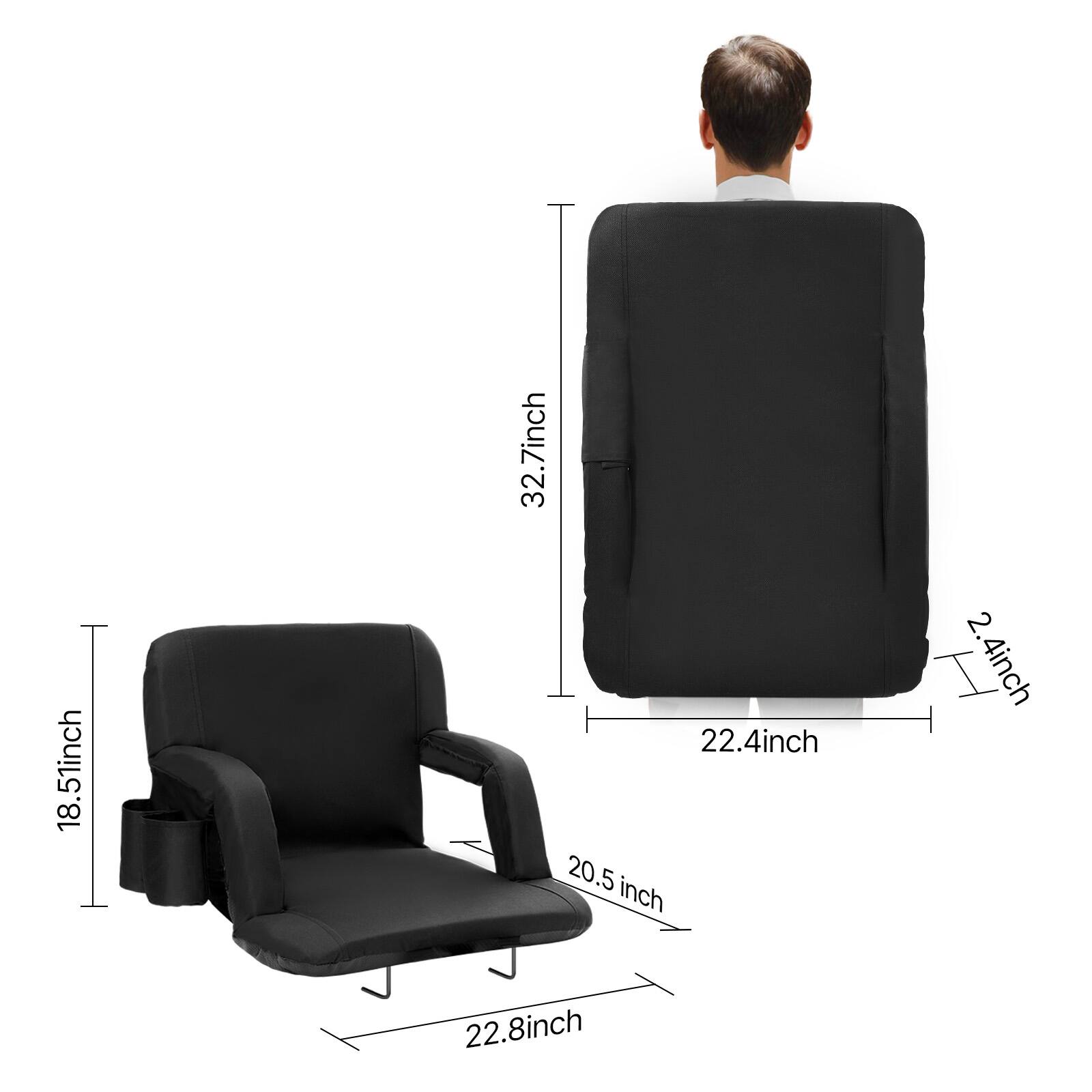 18.51 inch  
32.7 inch  
22.4 inch  
20.5 inch  
2.4 inch  
22.8 inch