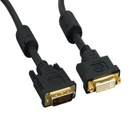 Sanoxy - 3m DVI-D Male to Female Dual Link Digital Video Extension Cable with Removable Hex Nut - Black