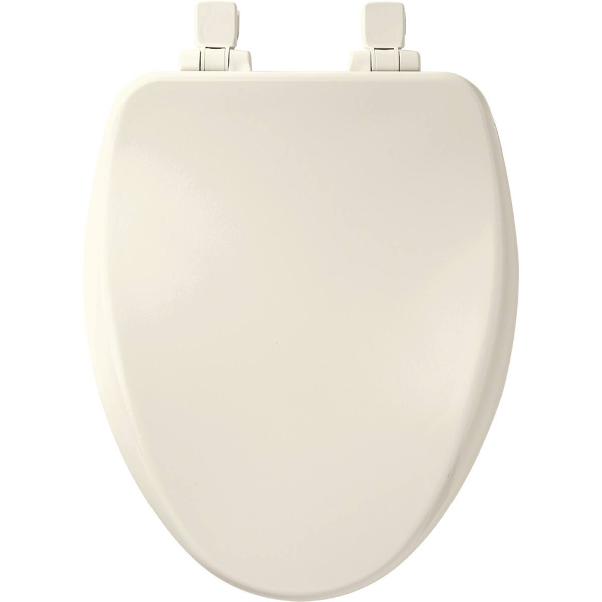 Angle. BEMIS - Bemis Alesio II Elongated High Density Enameled Wood Toilet Seat in Biscuit Seat Fastening System, WhisperClose - Biscuit.