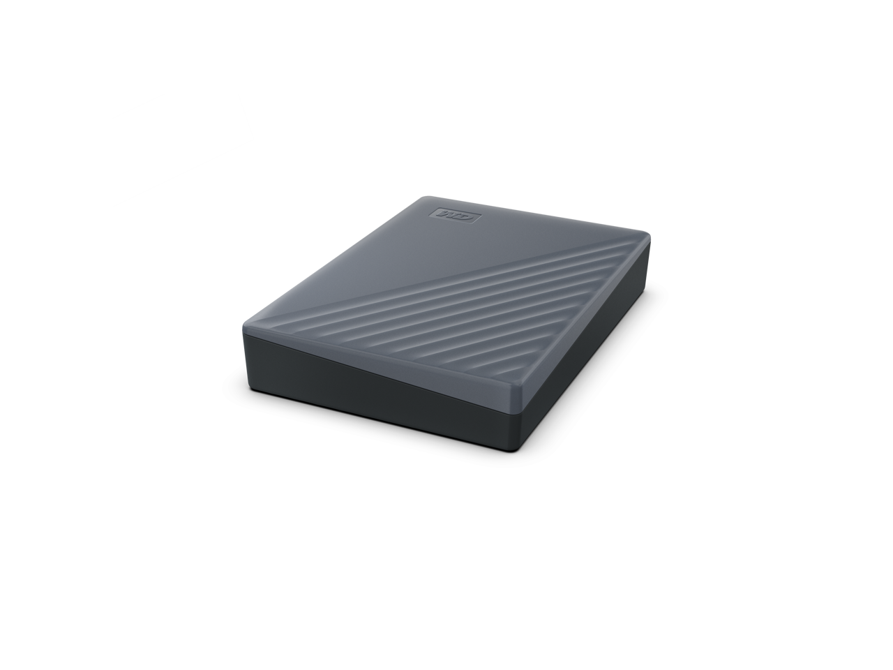 Alt View 3. Western Digital - WD 4TB My Passport Portable Storage External Hard Drive  USB-C™ (WDBRMD0040BGY-WESN) - Silicon Grey.