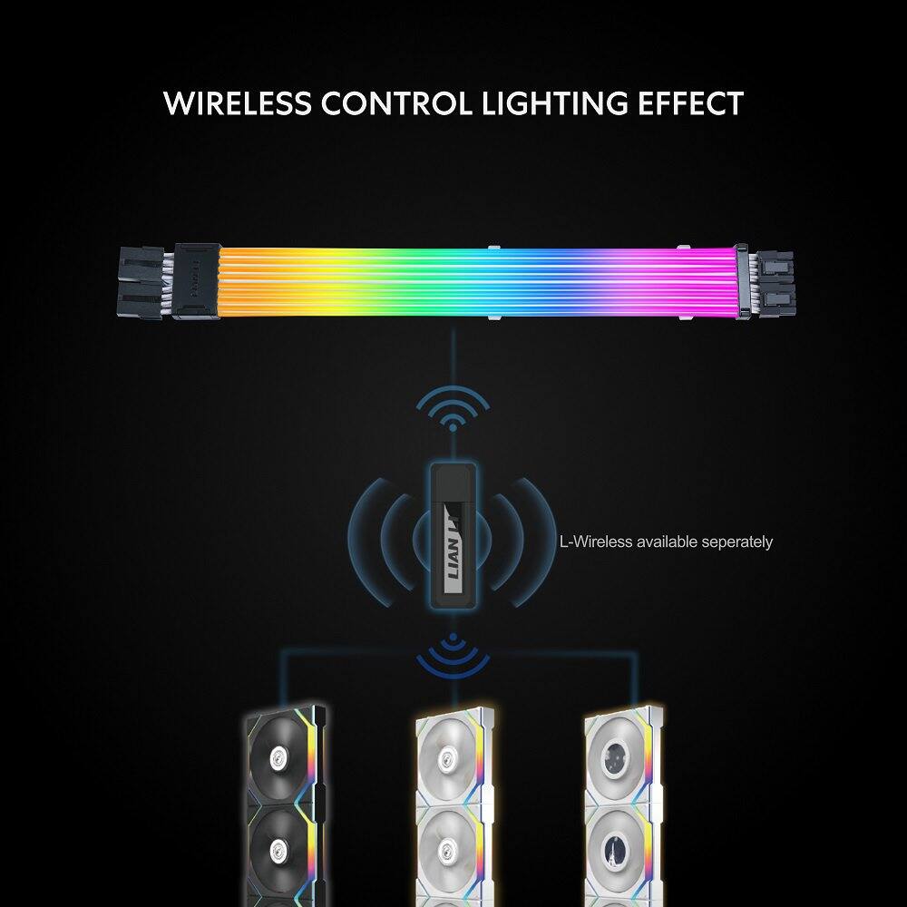 Lian Li Strimer Wireless 8 Pin Addressable RGB Power Extension
