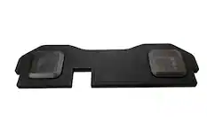 Front. KICKER - L7T Custom Fit Dual 10" 2-Ohm Down Firing Enclosure Subwoofer for Select Dodge Rams - Black.