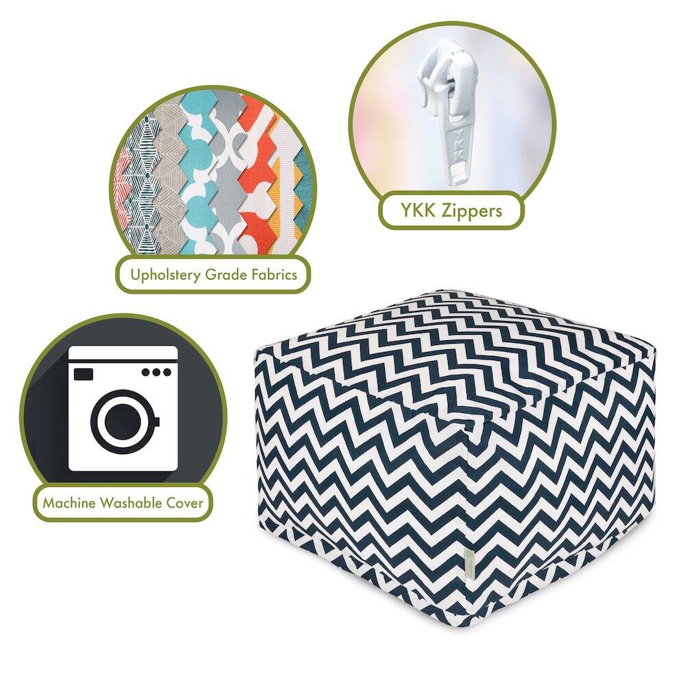 - Upholstery Grade Fabrics
- YKK Zippers
- Machine Washable Cover