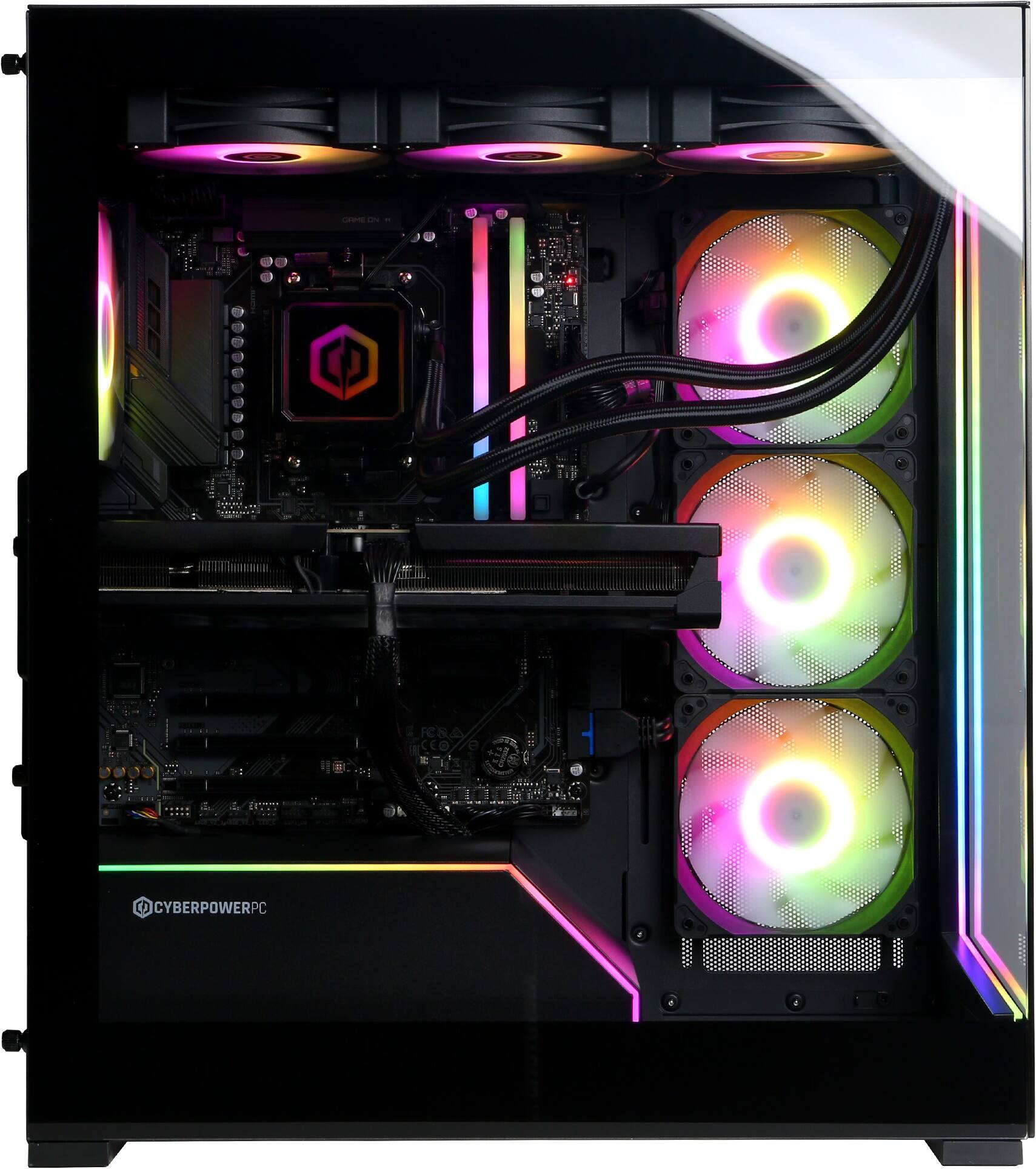 Alt View 13. CyberPowerPC - Gaming Desktop - AMD Ryzen 9 9950X - NVIDIA GeForce RTX 5070 Ti 16GB - 64GB DDR5 - 4TB PCIe 4.0 SSD - Black.