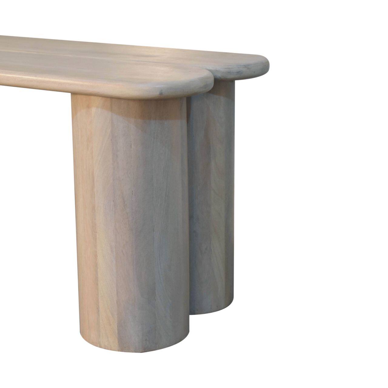 Alt View 2. Artisan Furniture - Artisan Furniture Solid Wood Twin Plank Bench, Ivory - Ivory.