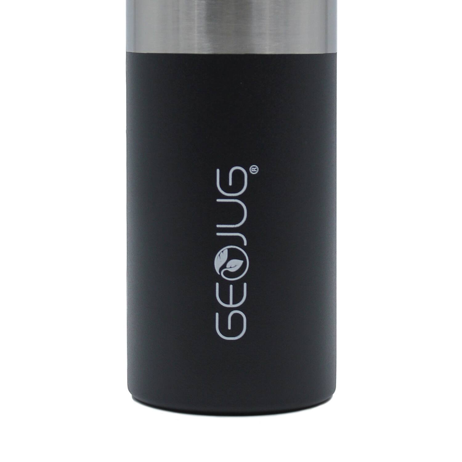 Alt View 4. Brentwood - Brentwood Geojug G-1024bk Stainless Steel Vacuum-insulated Water Bottle (0.7 L; Black/silver) - black.