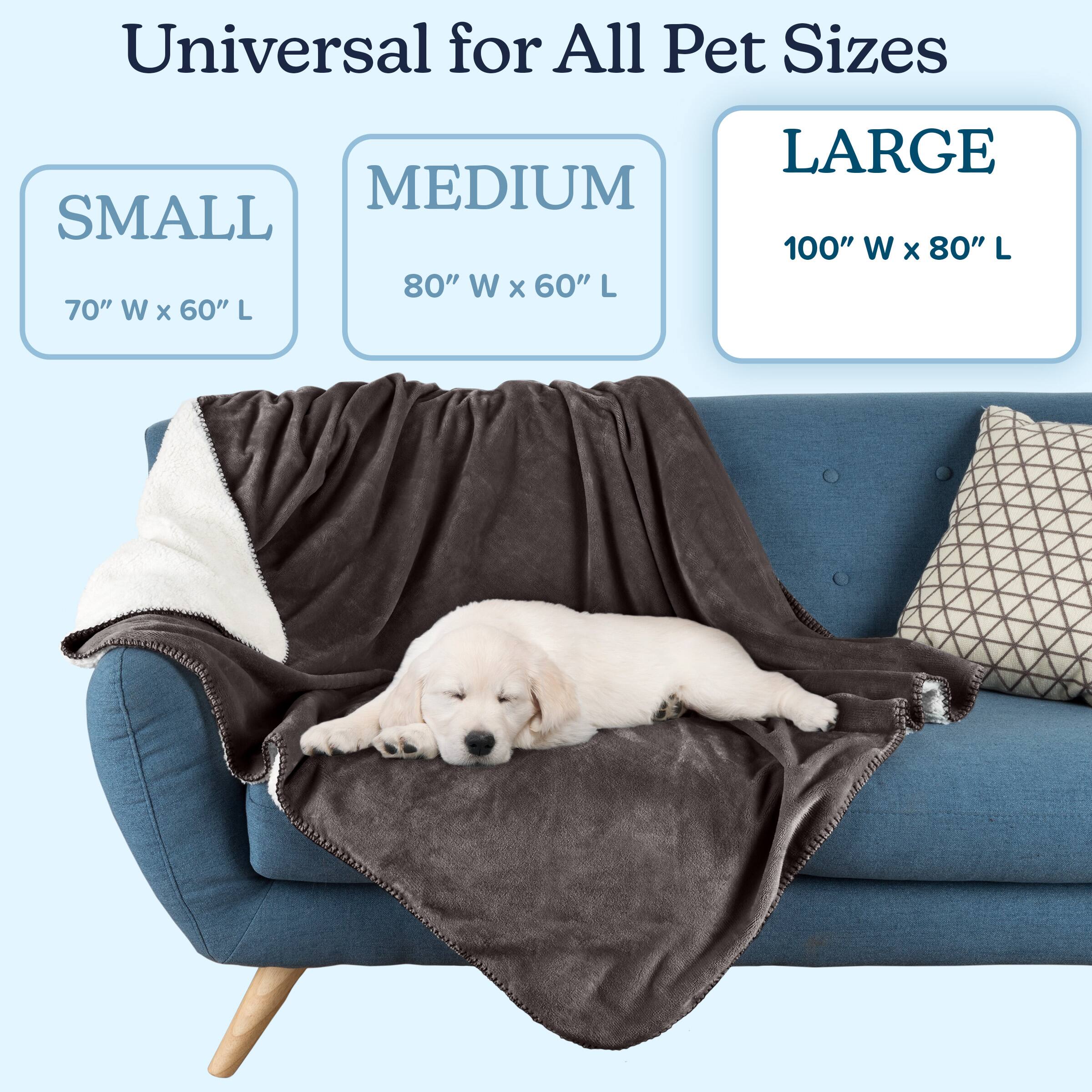 Universal for All Pet Sizes

SMALL  
70" W x 60" L

MEDIUM  
80" W x 60" L

LARGE  
100" W x 80" L