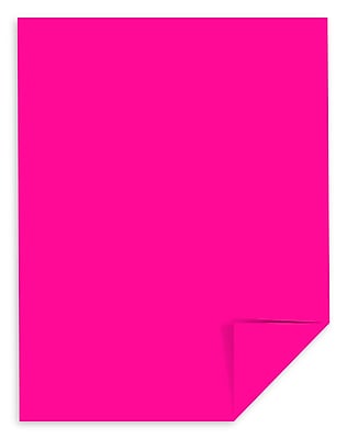 Alt View 2. Astrobrights - Colored Paper, 24 lbs., 8.5" x 11", Fireball Fuchsia, 500 Sheets/Ream - Fireball Fuchsia.