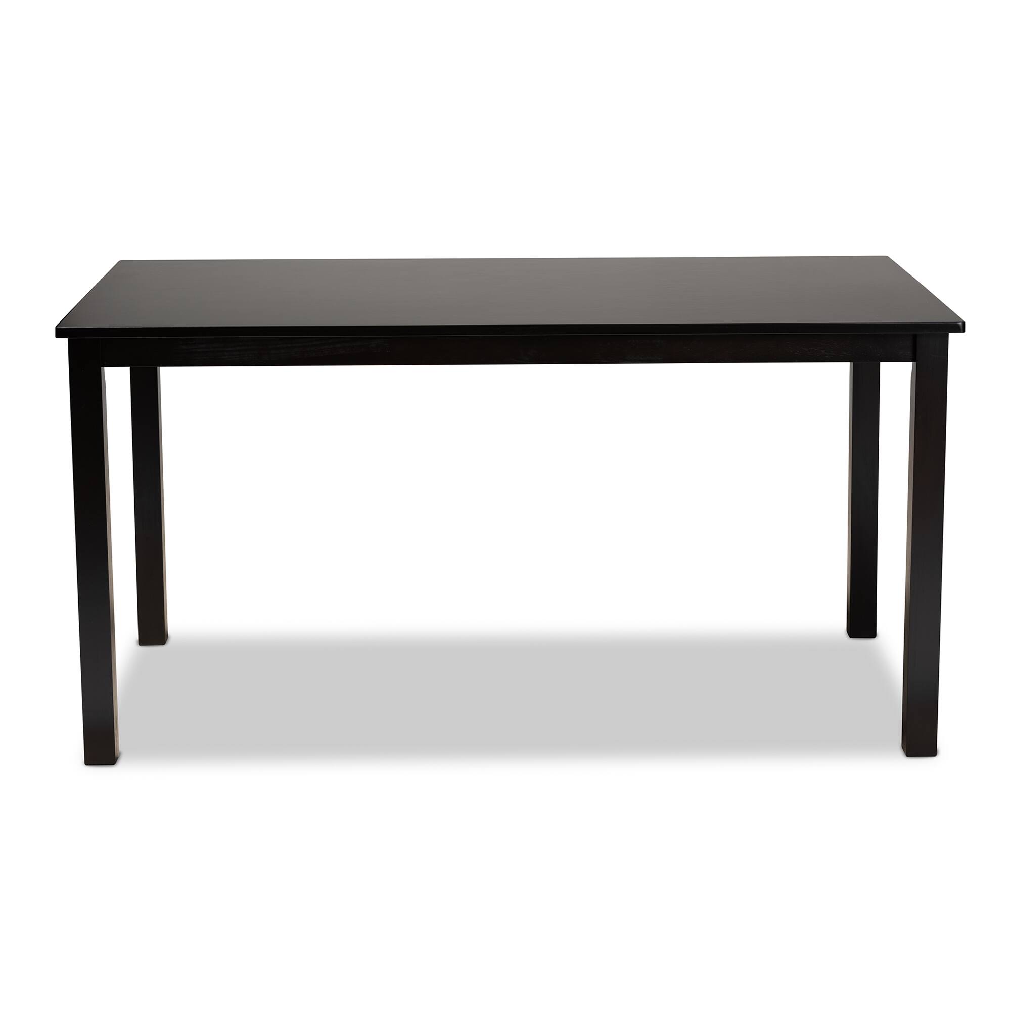 Angle. Baxton Studio - Eveline Modern and Contemporary Finished Rectangular Wood Dining Table - Espresso.