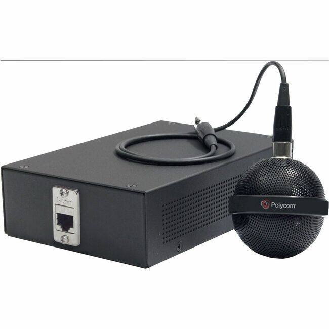 Front. HP - Poly Wired Full Duplex Microphone - White - 80 Hz to 20 kHz -40 dB - Ceiling Mount.