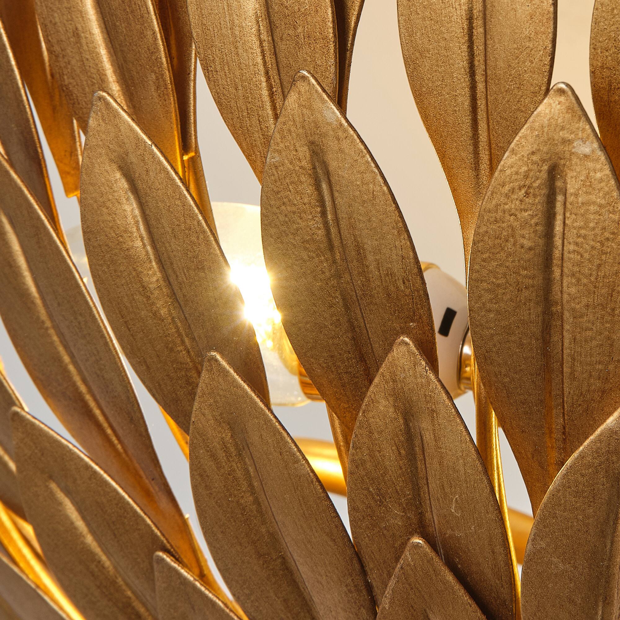 Alt View 6. Parrot Uncle - 16 Inch 3-Light Farmhouse Golden Semi-Flush Mount Ceiling Lighting - Gold.