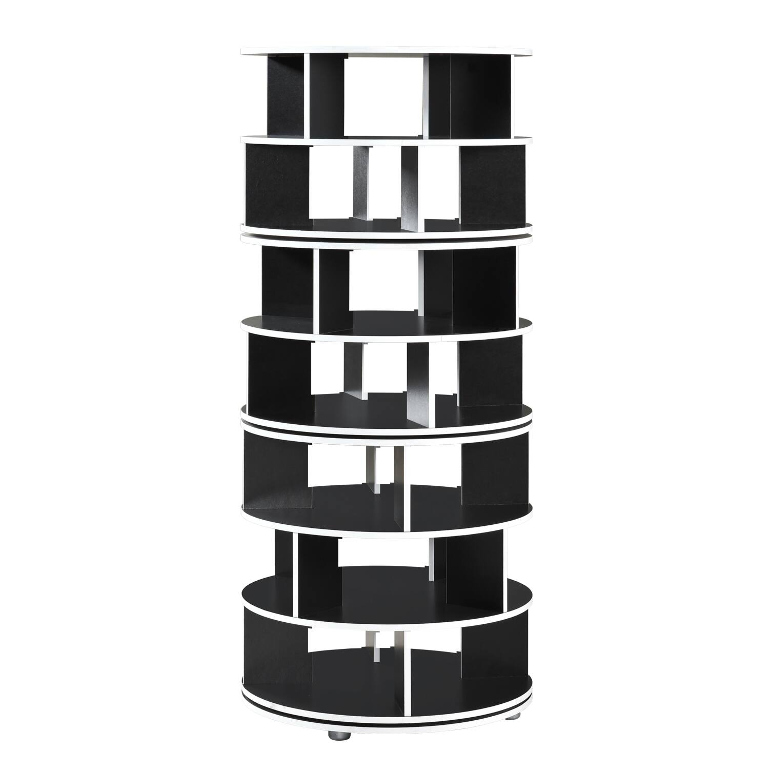 Angle. Kings Brand Furniture - Kings Brand Furniture 7-Tier Rotating Shoe Rack, 360° Revolving Lazy Susan Spinning Shoe Rack Tower Storage Organizer - Black.