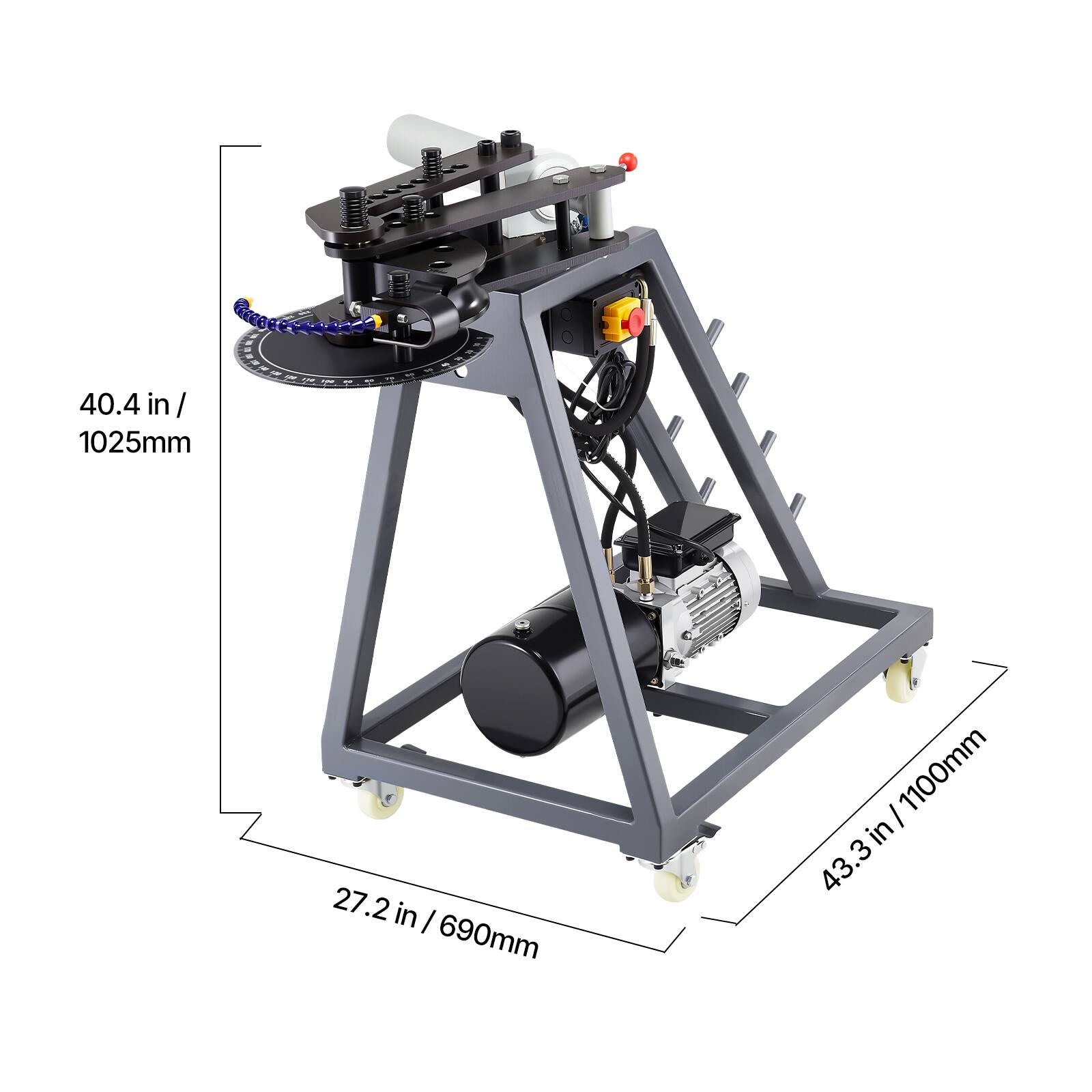 40.4 in / 1025mm  
27.2 in / 690mm  
43.3 in / 1100mm