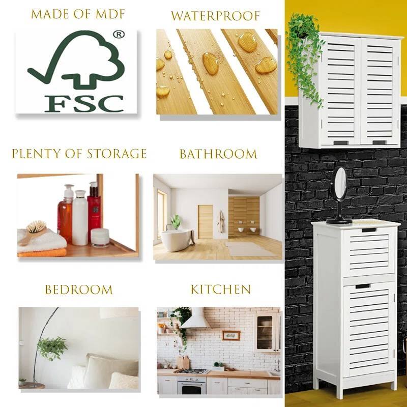 MADE OF MDF  
WATERPROOF  
FSC  

PLENTY OF STORAGE  
BATHROOM  

BEDROOM  
KITCHEN