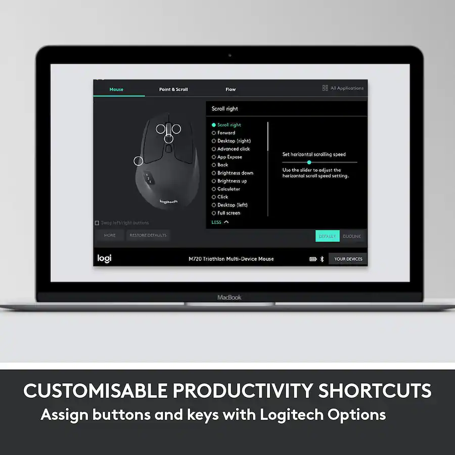 Logitech MK850 Performance Full size Wireless Membrane Keyboard and ...