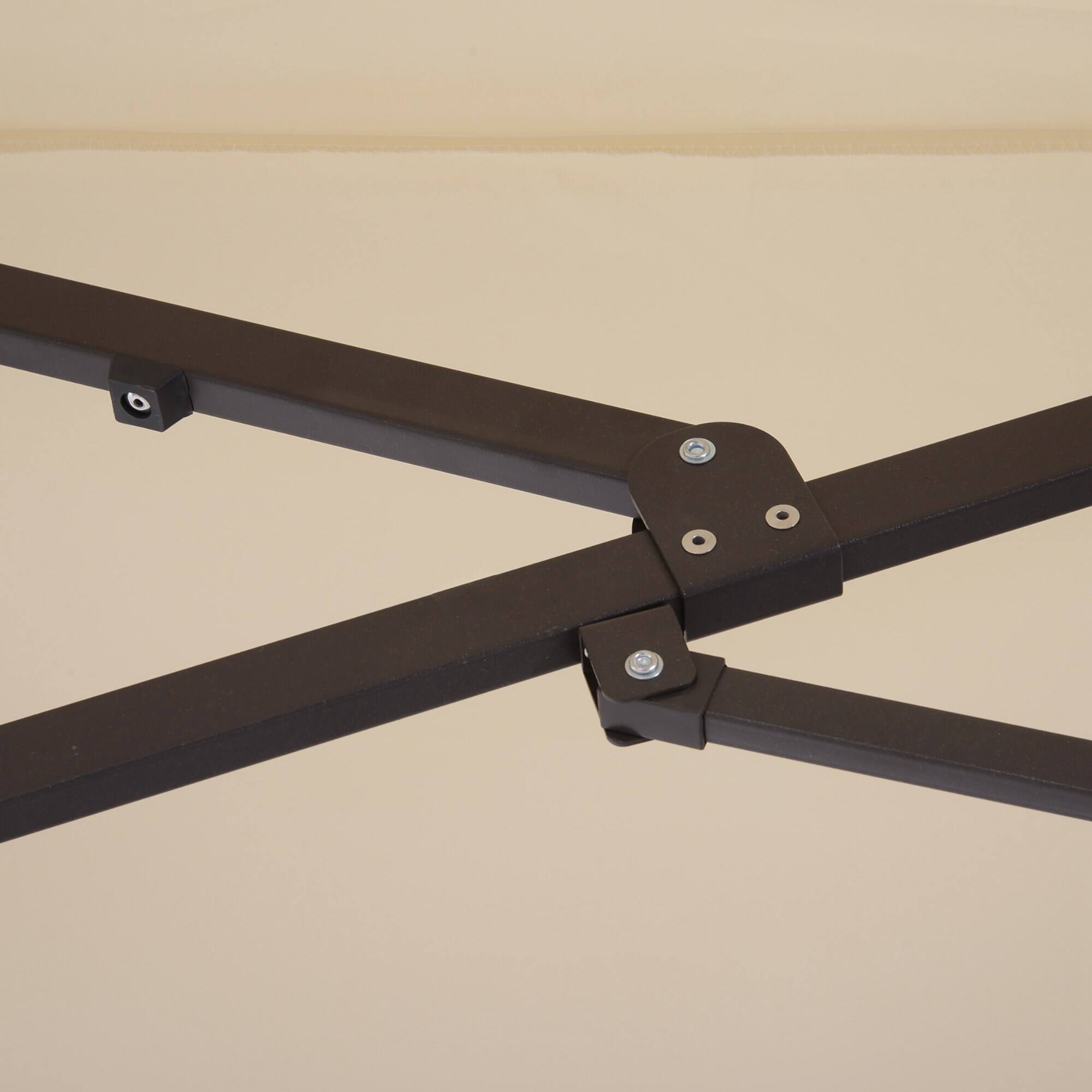 Alt View 5. Outsunny - Extra Large 15 ft Patio Umbrella, Double-Sided Large Outdoor Umbrella with Crank Handle and Air Vents for Backyard - Cream White.